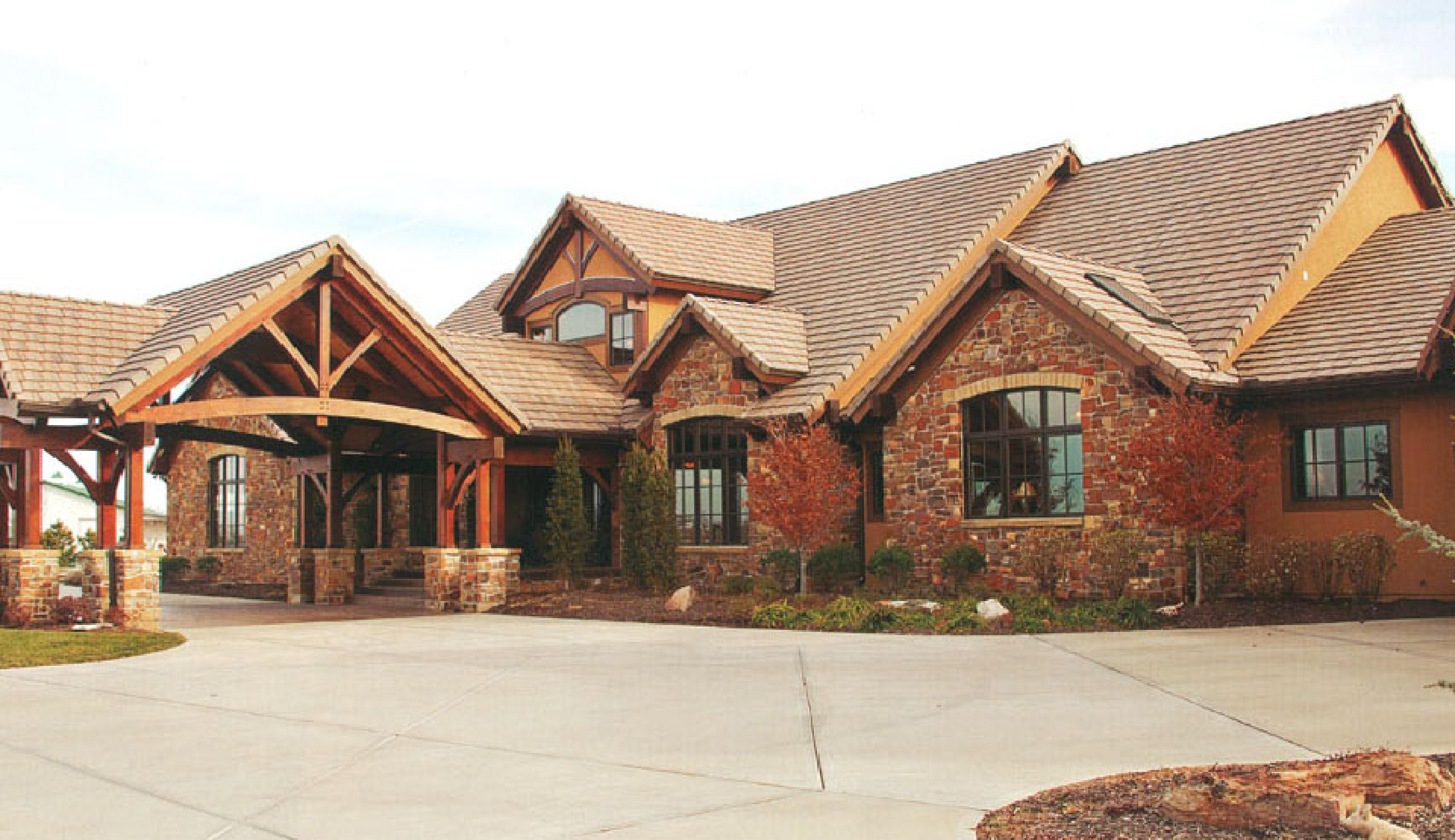 Elegant cottage-style residence exterior
