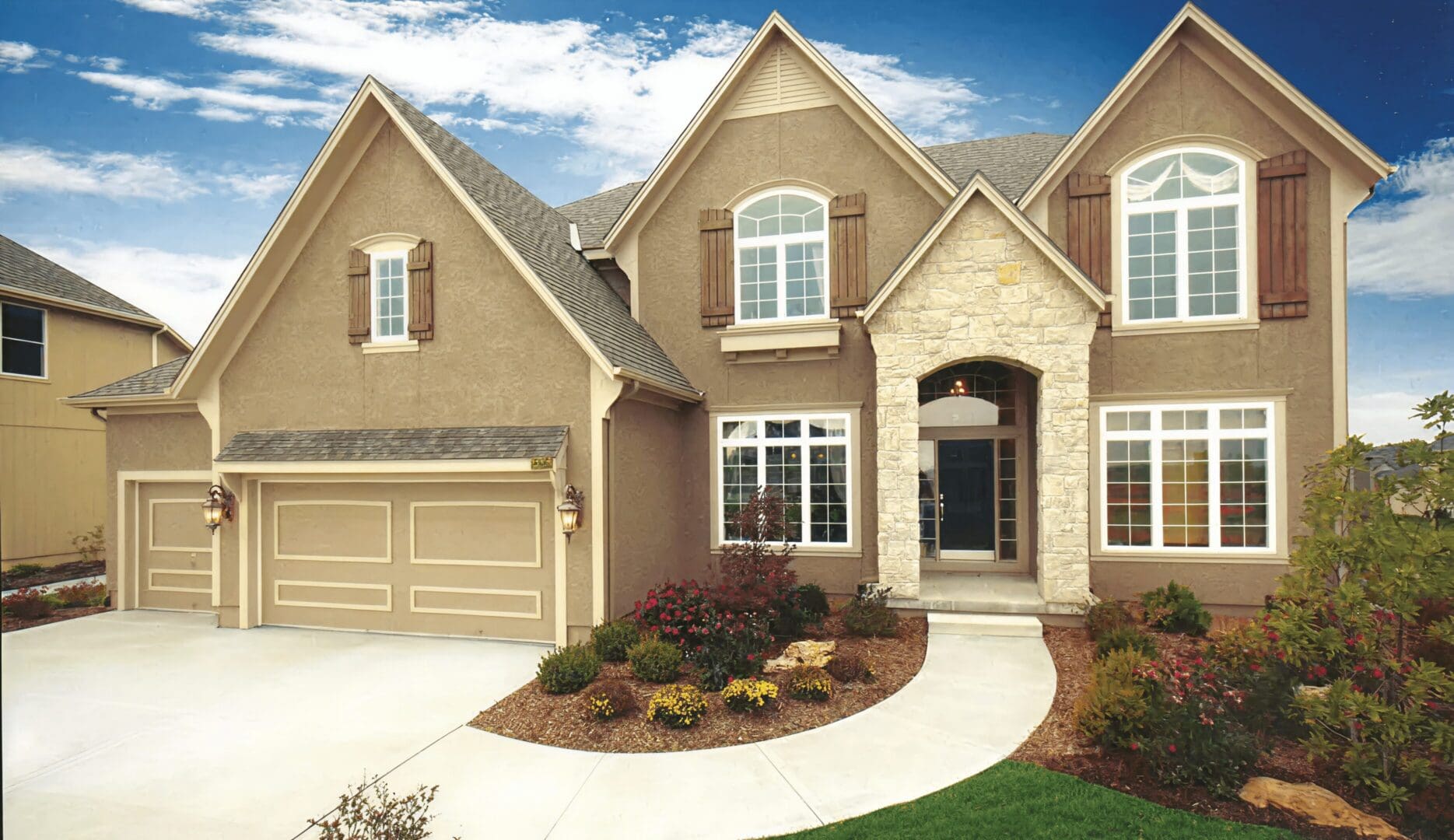 Modern two-story home with double garage