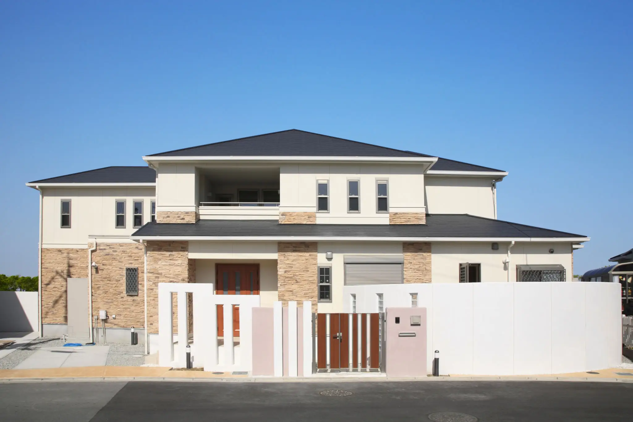 Modern two-story house exterior